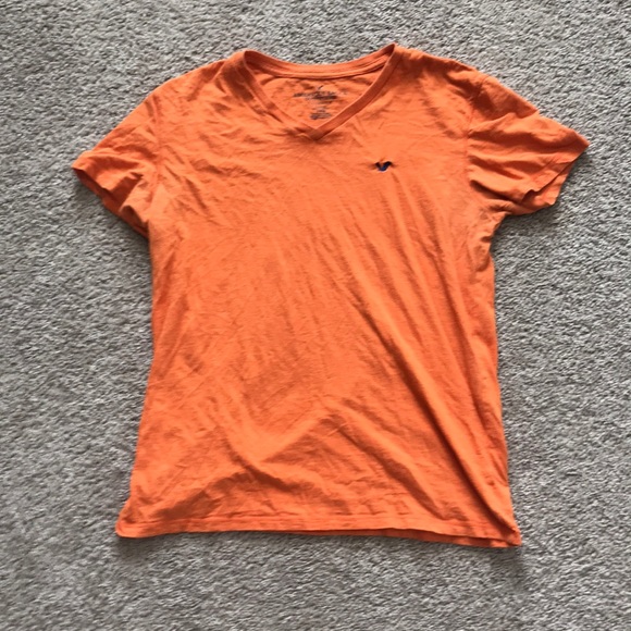 American Eagle S Orange V Neck Shirt 